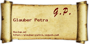 Glauber Petra névjegykártya